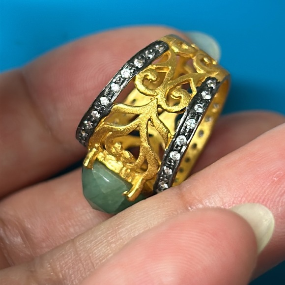 🖤NEW💕Green gemstone ring - Picture 9 of 16